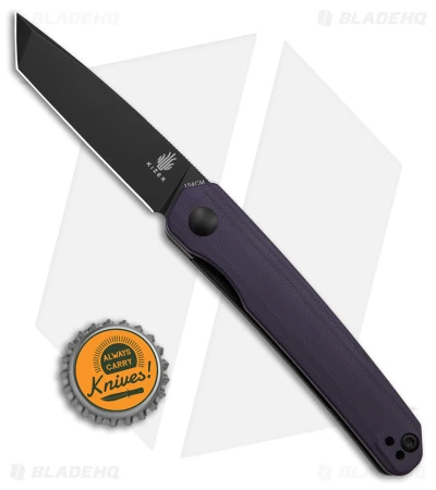 Kizer SS1 Liner Lock Flipper Knife Tanto Purple G-10 (3.5" Black) V3603C1 - Image 4