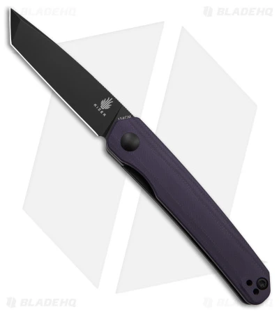Kizer SS1 Liner Lock Flipper Knife Tanto Purple G-10 (3.5" Black) V3603C1