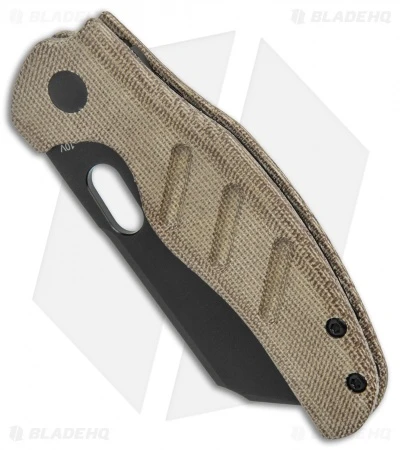 Kizer Vanguard Sheepdog Liner Lock Thumb Hole Knife Green Micarta (3.25" 10V) - Image 2