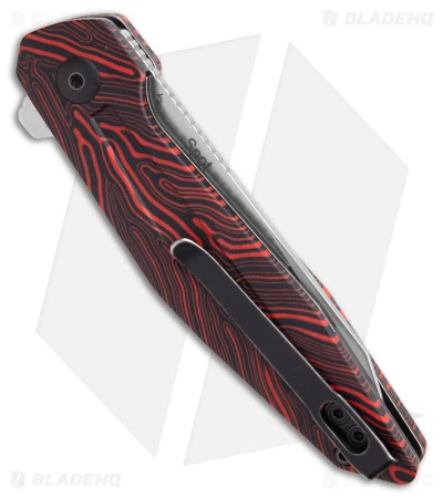 Kizer Vanguard Series Spot Liner Lock Knife Black/Red G-10 (3" Stonewash)V3620C1 - Image 3