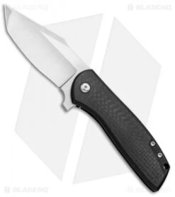 Alliance Designs Laconico Angry Baby Bear Flipper Tanto Knife Black Ti/CF