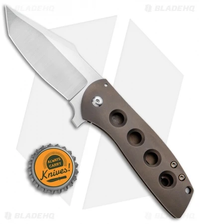 Alliance Designs Laconico Angry Baby Bear Flipper Tanto Knife Bronze Ti - Image 4