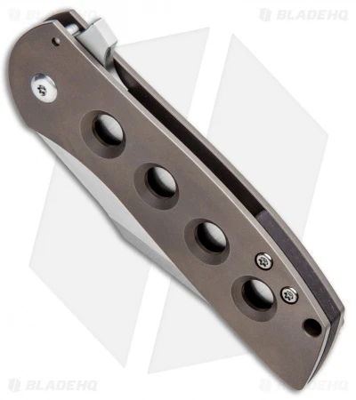 Alliance Designs Laconico Angry Baby Bear Flipper Tanto Knife Bronze Ti - Image 2