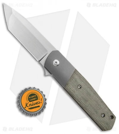 Alliance Designs Laconico EZE Knife Green Micarta Bolsterlock (3" Hand Satin) - Image 4