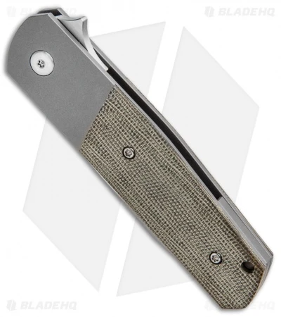 Alliance Designs Laconico EZE Knife Green Micarta Bolsterlock (3" Hand Satin) - Image 2