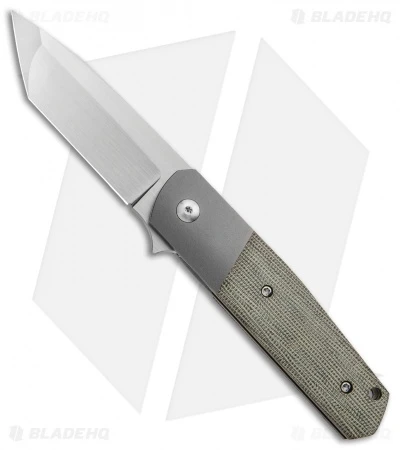 Alliance Designs Laconico EZE Knife Green Micarta Bolsterlock (3" Hand Satin)