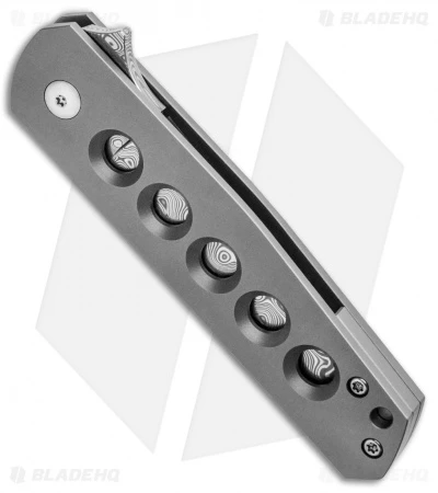 Alliance Designs Laconico EZE Flipper Knife Titanium (3" Damasteel) - Image 2