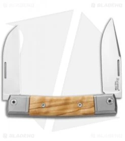 LionSteel BestMan 2-Bladed Traditional Slip Joint Knife Olive Wood (2.88" Satin)