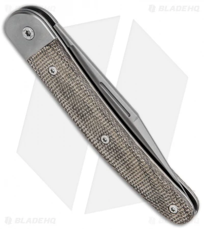 LionSteel Jack Slip Joint Knife One Function Green Micarta (3" Satin M390) - Image 3