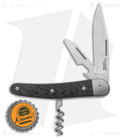 LionSteel Jack Slip Joint Knife Three Function Carbon Fiber (3" Satin M390) - Image 4