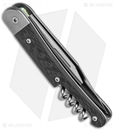 LionSteel Jack Slip Joint Knife Three Function Carbon Fiber (3" Satin M390) - Image 3