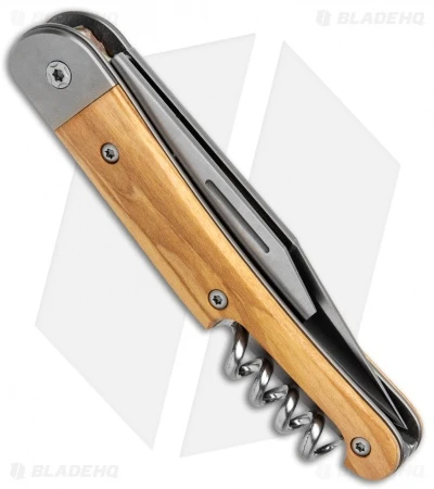 LionSteel Jack Slip Joint Knife Three Function Santos Wood (3" Satin M390) - Image 3
