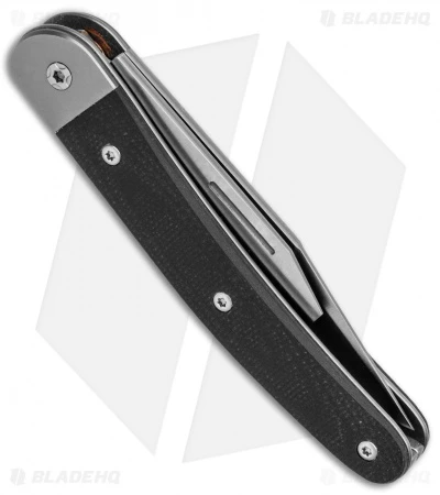 LionSteel Jack Slip Joint Knife Two Function Black G-10 (3" Satin M390) - Image 3