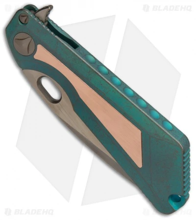 Marfione / Strider Custom MSG-3.5 Knife Antique Green/Copper (3.5" Bronze SW) - Image 2