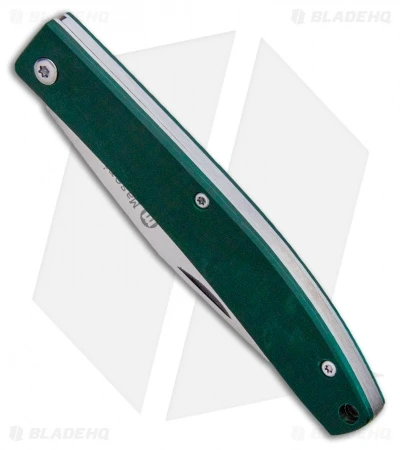 Maserin E.D.C. Gentleman Slip Joint Knife Green Micarta (3.25" Satin) - Image 2