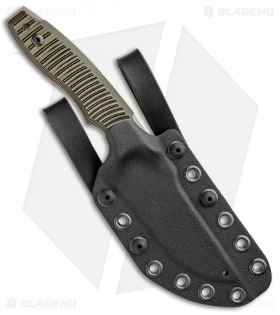 Maserin L.E.O. Fixed Blade Knife Green G-10 (4.25" Stonewash) - Image 3