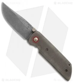 McNees Custom Tanjun Frame Lock Knife Micarta/Ti (3" Acid Stonewash)
