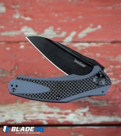 Kershaw Natrix XL Sub-Frame Lock Knife Blue G-10/CF (3.75" Black) 7008CFBLK - Image 5