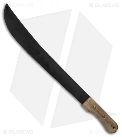 Okapi Bush Machete Fixed Blade Knife Wood (16.5" Black)