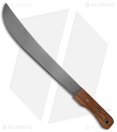 Okapi Bush Machete Fixed Blade Knife African Bolo Wood (16.5" Satin)