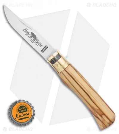 Antonini Old Bear Classical Carbon Small Folding Italian Olive Wood (2.9" Satin) - Image 3