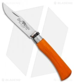 Antonini Old Bear Classical Medium Folding Knife Orange Wood (3.2" Satin)