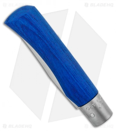 Antonini Old Bear Classical Large Folding Knife Blue Wood (3.4" Satin) - Image 2