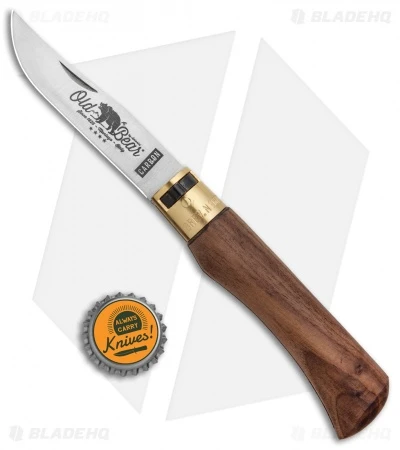 Antonini Old Bear Classical Carbon Large Knife American Walnut (3.4" Satin) - Image 4