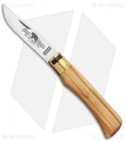 Antonini Old Bear Classical Carbon Large Knife Italian Olive (3.4" Satin)
