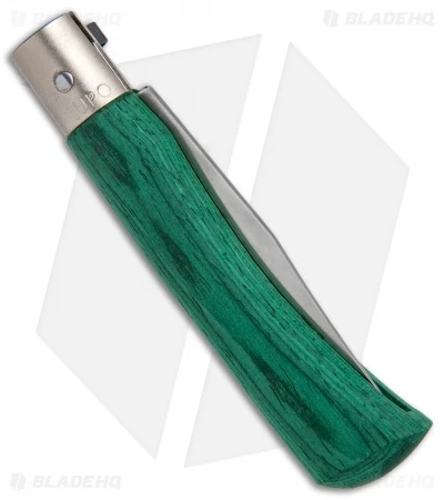 Antonini Old Bear Classical Medium Folding Knife Green Wood (3.2" Satin) - Image 3