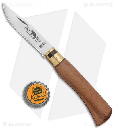 Antonini Old Bear Classical Carbon Medium Knife American Walnut (3.2" Satin) - Image 4