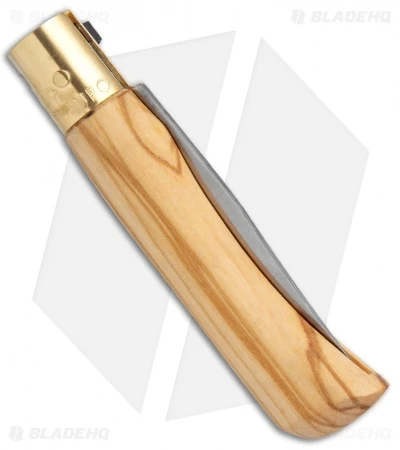 Antonini Old Bear Classical Small Folding Knife Italian Olive Wood (2.9" Satin) - Image 2