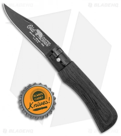 Antonini Old Bear Classical Total Black XS Folding Knife Black Wood (2.5" Black) - Image 4