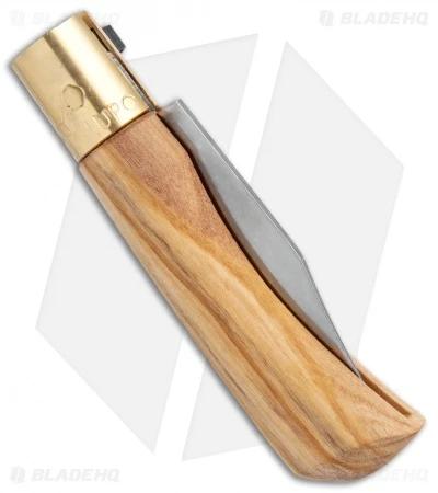 Antonini Old Bear Classical XS Folding Knife Italian Olive Wood (2.5" Satin) - Image 3