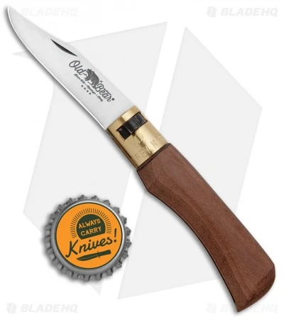 Antonini Old Bear Classical XS Folding Knife American Walnut Wood (2.5" Satin) - Image 4