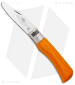 Antonini Old Bear Young XS Folding Knife Orange Wood (2.4" Satin Blunt)