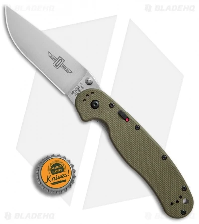 Ontario RAT Model 1A Spring Assisted Knife OD Green G-10 (3.625" Satin) 8870OD - Image 4