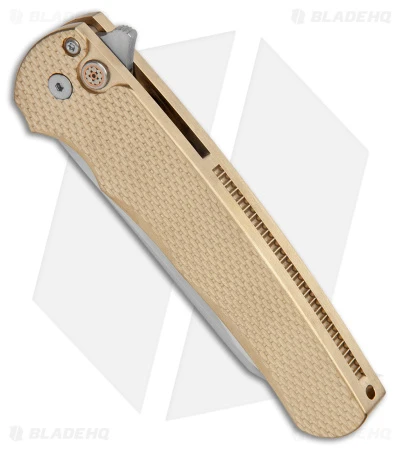 Pro-Tech Custom Malibu Plunge Lock Knife Bronze Aluminum (3.3" Polish 20CV) - Image 2