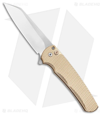 Pro-Tech Custom Malibu Plunge Lock Knife Bronze Aluminum (3.3" Polish 20CV)
