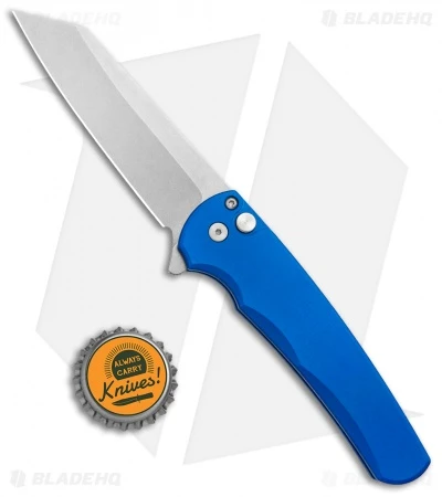 Pro-Tech Malibu Reverse Tanto Flipper Knife Blue (3.3" SW S45VN) BHQ Exclusive - Image 4