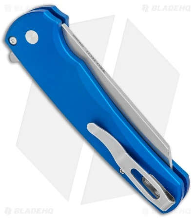 Pro-Tech Malibu Reverse Tanto Flipper Knife Blue (3.3" SW S45VN) BHQ Exclusive - Image 3