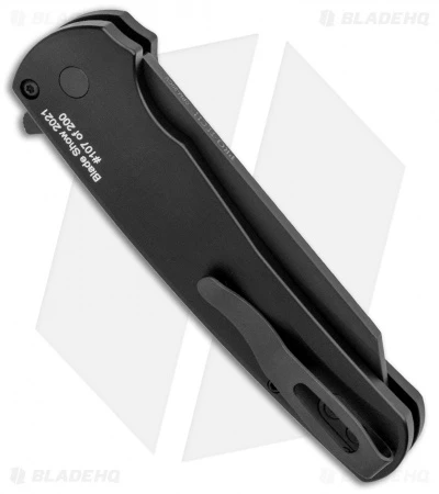 Pro-Tech Malibu Reverse Tanto Flipper Knife Black (3.3" DLC) Blade Show 2021 - Image 3