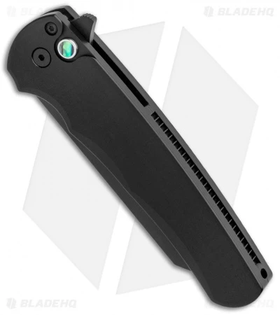 Pro-Tech Malibu Reverse Tanto Flipper Knife Black (3.3" DLC) Blade Show 2021 - Image 2