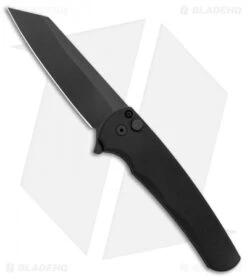 Pro-Tech Malibu Reverse Tanto Plunge Lock Knife Black (3.3" DLC) BHQ Exclusive