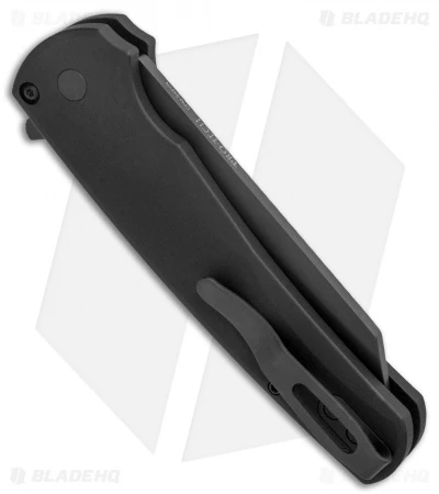 Pro-Tech Malibu Reverse Tanto Plunge Lock Knife Black (3.3" DLC) BHQ Exclusive - Image 3