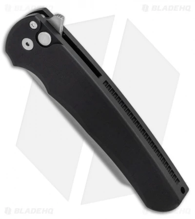 Pro-Tech Malibu Reverse Tanto Plunge Lock Flipper Knife Black (3.3" Stonewash) - Image 2