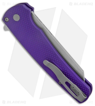 Pro-Tech Malibu Reverse Tanto Knife Textured Purple Aluminum (3.3" SW) - Image 3