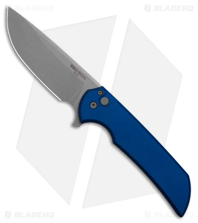 Pro-Tech Mordax Plunge Lock Flipper Knife Blue (3.5" SW MagnaCut) MX101-BLUE