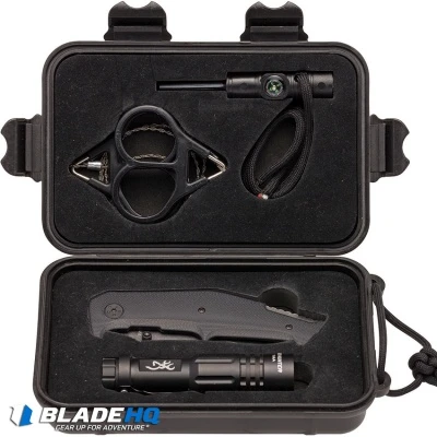 Browning Outdoorsman Survival Combo Manual Folding Knife (3.5") W/ Flashlight - Image 2