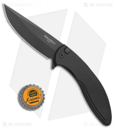 Pro-Tech Cambria Plunge Lock Flipper Knife Black Al (3.5" Black) CF03 - Image 4